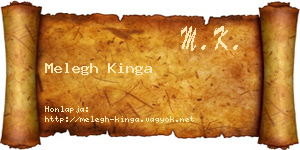 Melegh Kinga névjegykártya